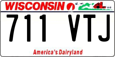 WI license plate 711VTJ