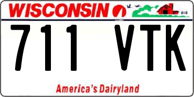 WI license plate 711VTK
