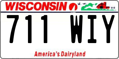 WI license plate 711WIY