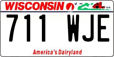 WI license plate 711WJE