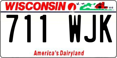 WI license plate 711WJK