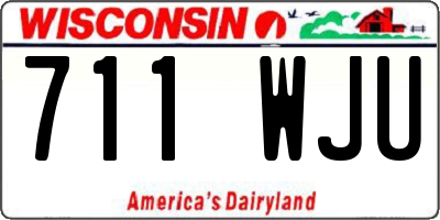 WI license plate 711WJU