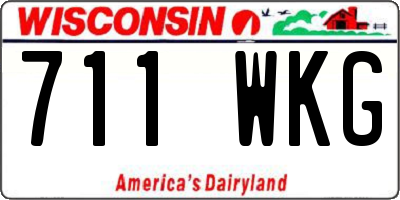 WI license plate 711WKG