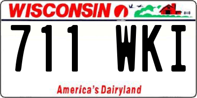 WI license plate 711WKI