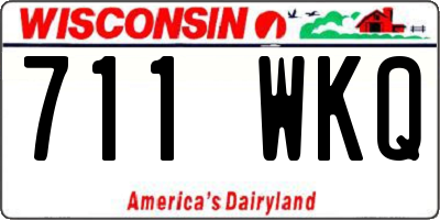 WI license plate 711WKQ