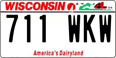 WI license plate 711WKW