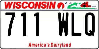 WI license plate 711WLQ
