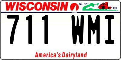 WI license plate 711WMI