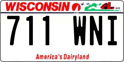 WI license plate 711WNI