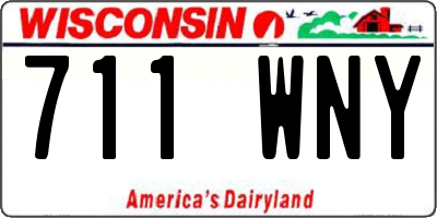 WI license plate 711WNY