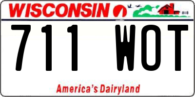 WI license plate 711WOT