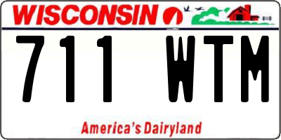 WI license plate 711WTM