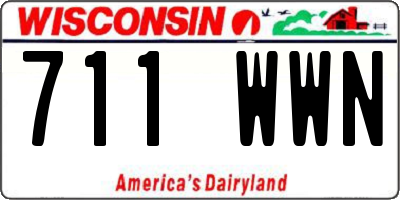 WI license plate 711WWN