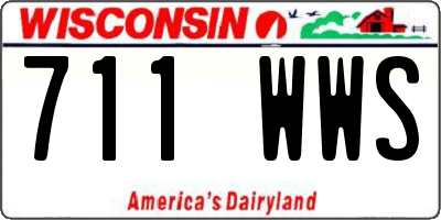 WI license plate 711WWS