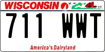WI license plate 711WWT