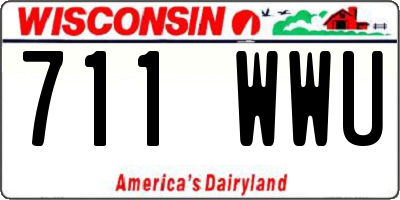 WI license plate 711WWU