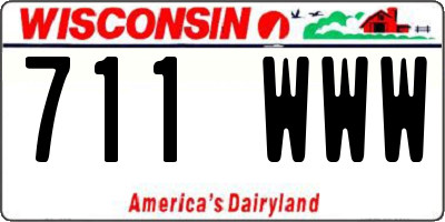 WI license plate 711WWW