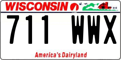 WI license plate 711WWX
