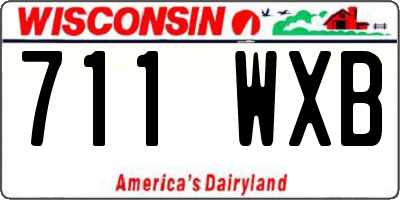 WI license plate 711WXB