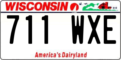 WI license plate 711WXE