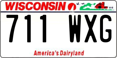 WI license plate 711WXG