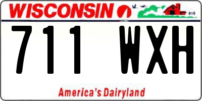 WI license plate 711WXH