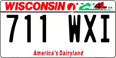 WI license plate 711WXI