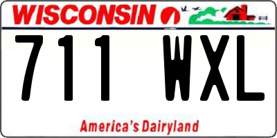 WI license plate 711WXL