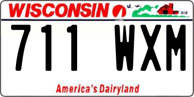 WI license plate 711WXM