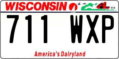 WI license plate 711WXP