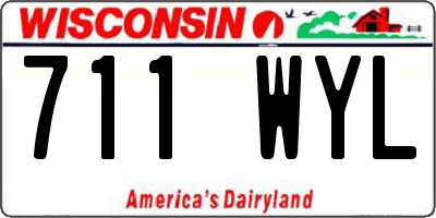 WI license plate 711WYL