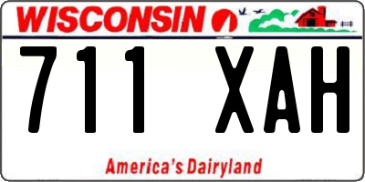 WI license plate 711XAH
