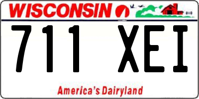 WI license plate 711XEI