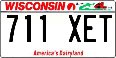 WI license plate 711XET