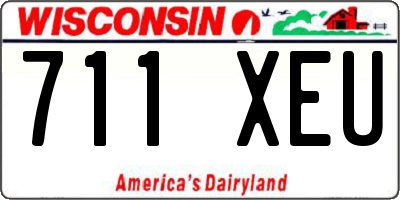 WI license plate 711XEU
