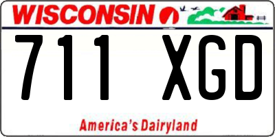 WI license plate 711XGD