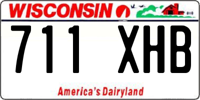 WI license plate 711XHB
