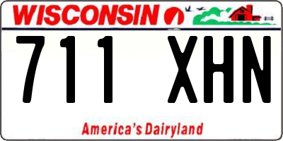 WI license plate 711XHN
