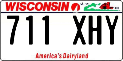 WI license plate 711XHY