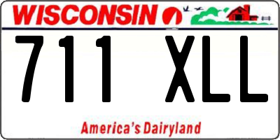 WI license plate 711XLL