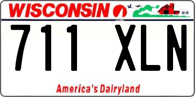 WI license plate 711XLN