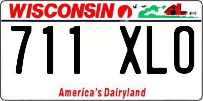 WI license plate 711XLO