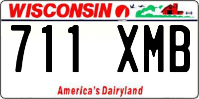 WI license plate 711XMB