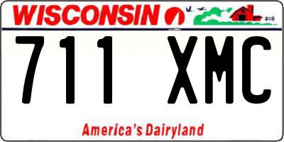 WI license plate 711XMC