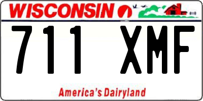 WI license plate 711XMF