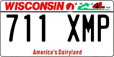 WI license plate 711XMP
