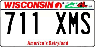 WI license plate 711XMS
