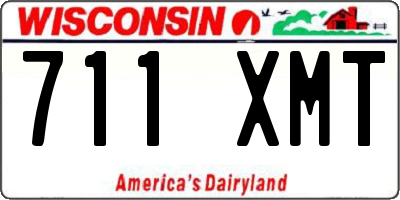 WI license plate 711XMT