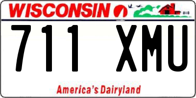 WI license plate 711XMU