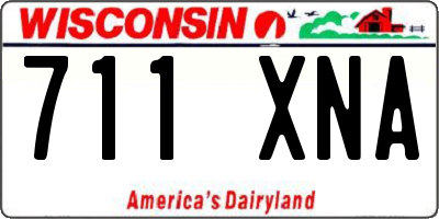 WI license plate 711XNA